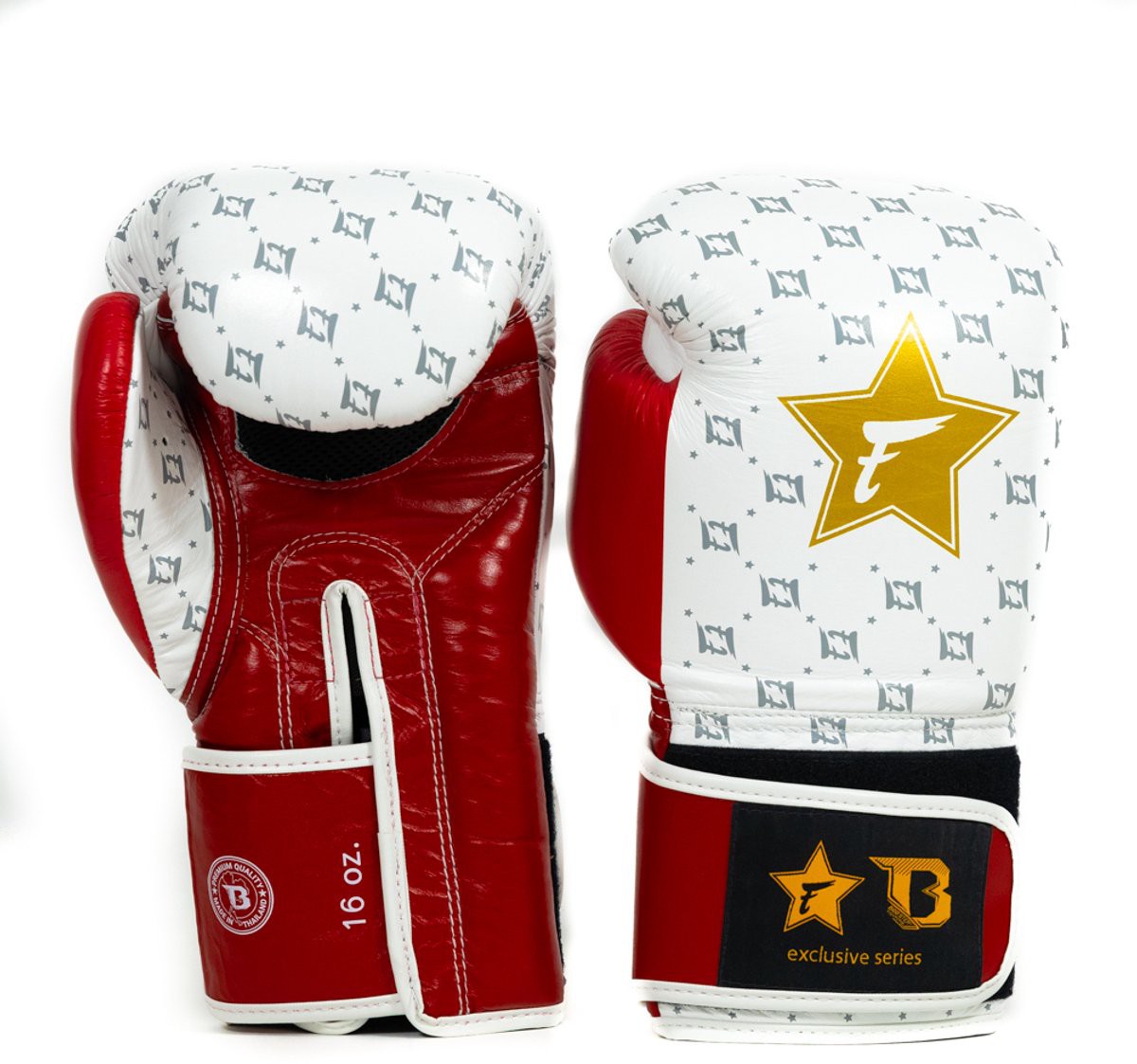 Fairtex x Booster BG Bokshandschoenen – Star White/Wine Red