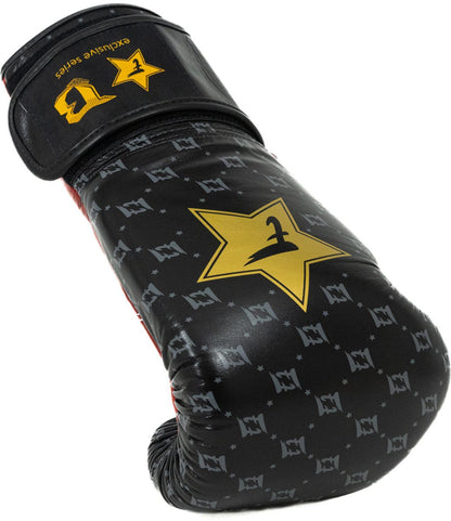 Fairtex x Booster BG Bokshandschoenen – Star Black/Wine Red
